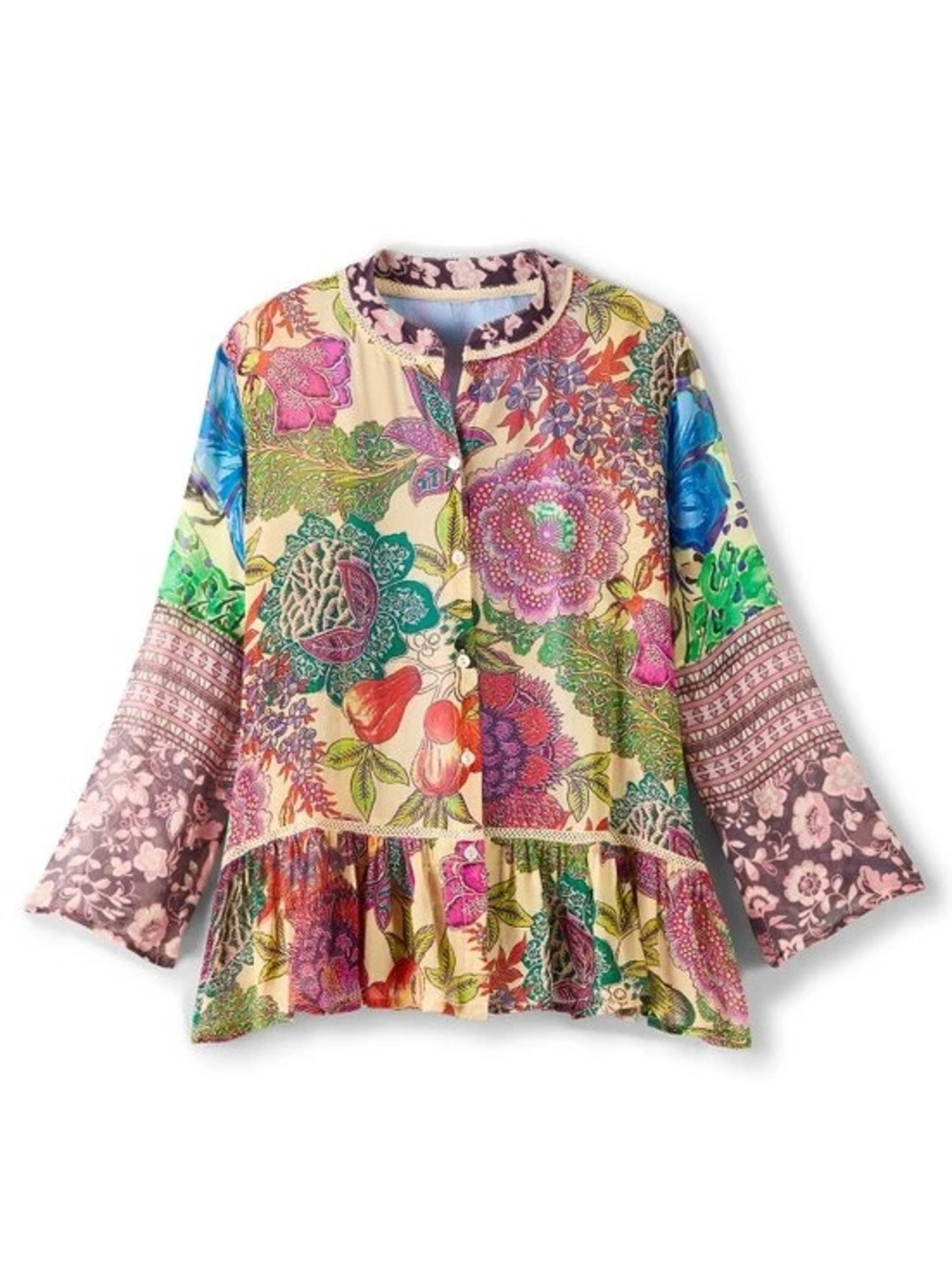 Soft Surroundings Lisette Printed Shirt size PL - Picture 3 of 9